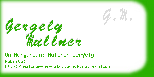 gergely mullner business card